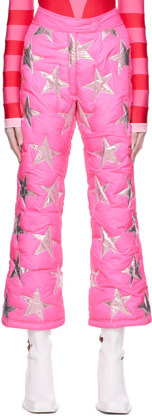 Штани ERL ERL Star-Embellished Puffer Trousers Рожевий | ERL05P016