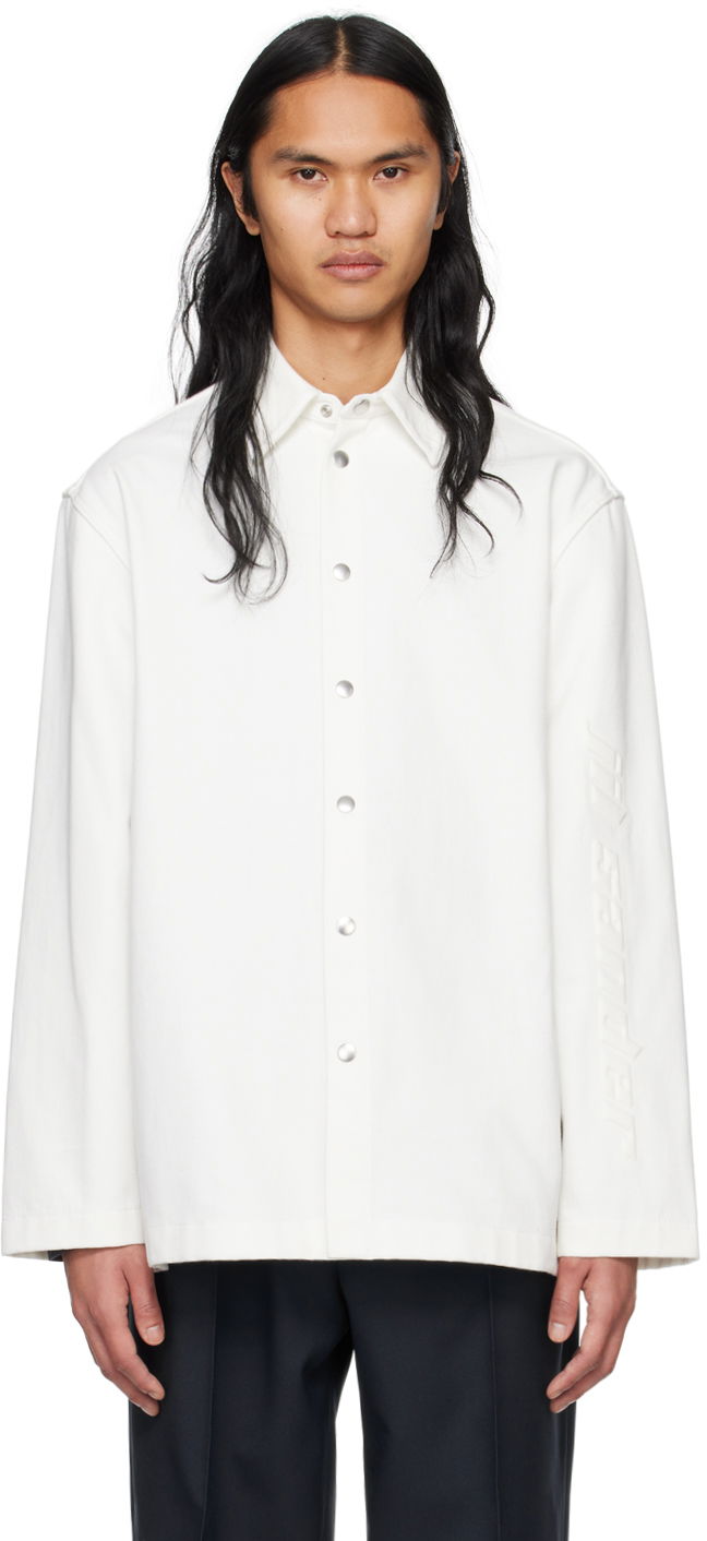 Сорочка Jil Sander Embossed Denim Shirt білий | J21DL0137_J46463
