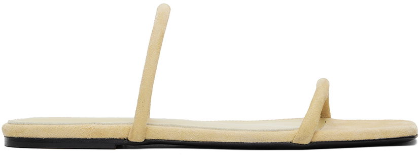 Одяг TOTEME TOTEME 'The Minimalist' Suede Slides бежевий | 243-WAS2061-LE0045