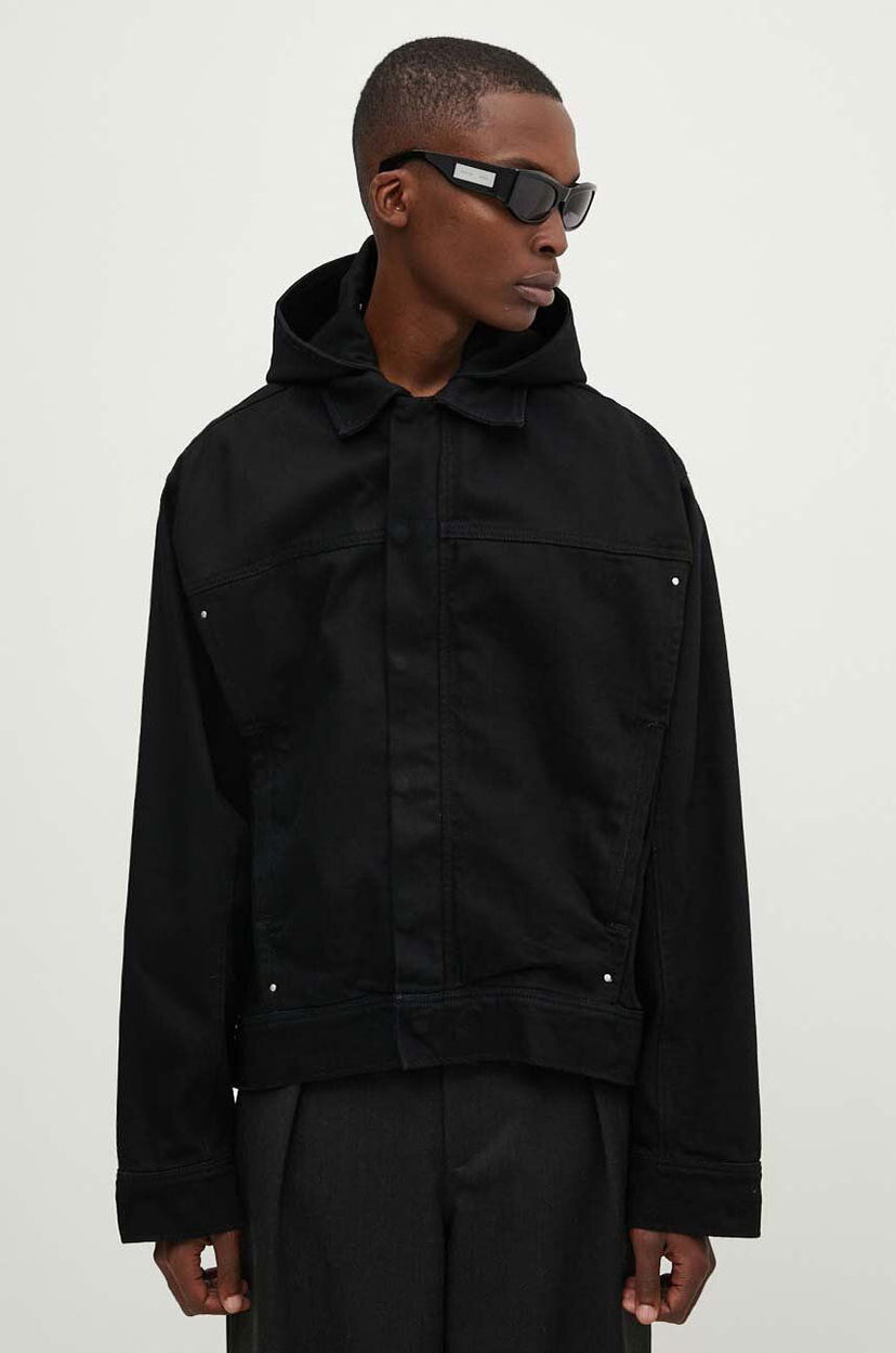 Куртка HELIOT EMIL Hooded Denim Jacket чорний | PREAW24.M.02.121.BLK01