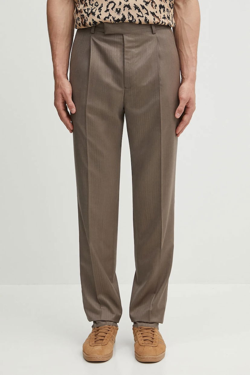 Штани WACKO MARIA Wacko Maria Pleated Trousers Type-2 Коричневий | 25SS.WMP.TR08