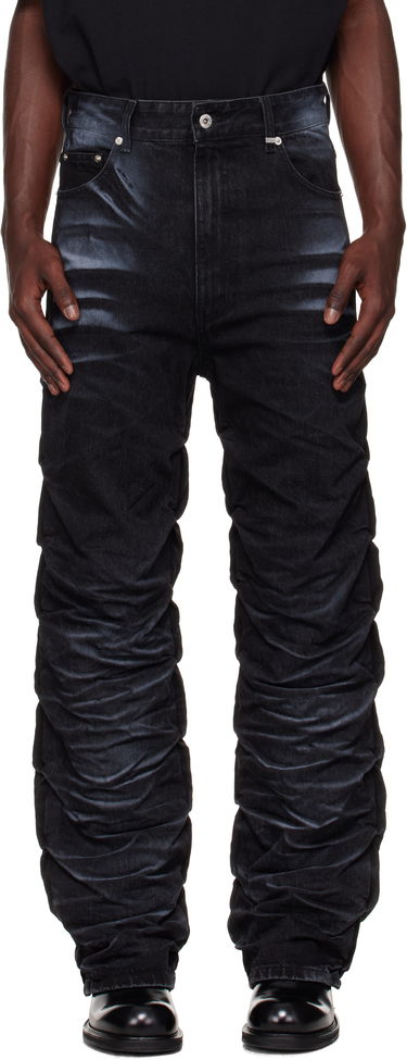 Джинси We11done We11done Textured Fold Jeans чорний | WD-DP2-25-356-M-BK, 0