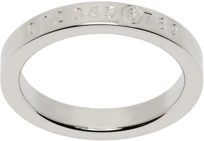 Кільце Maison Margiela MM6 Numeric Minimal Signature Ring Сірий | SM6UQ0059 P6469