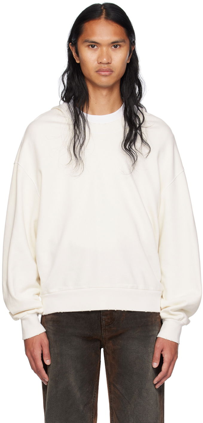 Світшоти We11done Wide Neck Sweatshirt білий | WD-TH2-24-801-U-WH