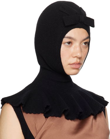 Капелюх SHUSHU/TONG SHUSHU/TONG Knit Cape Balaclava with Bow чорний | MWDDAC01 RTI068, 1