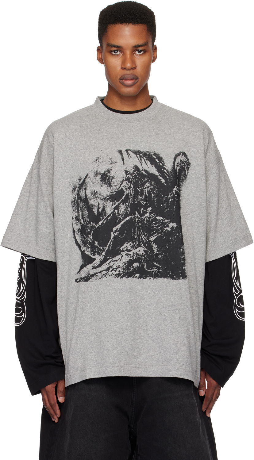 Футболка VETEMENTS Oversized Graphic T-Shirt Сірий | UA66TR645G