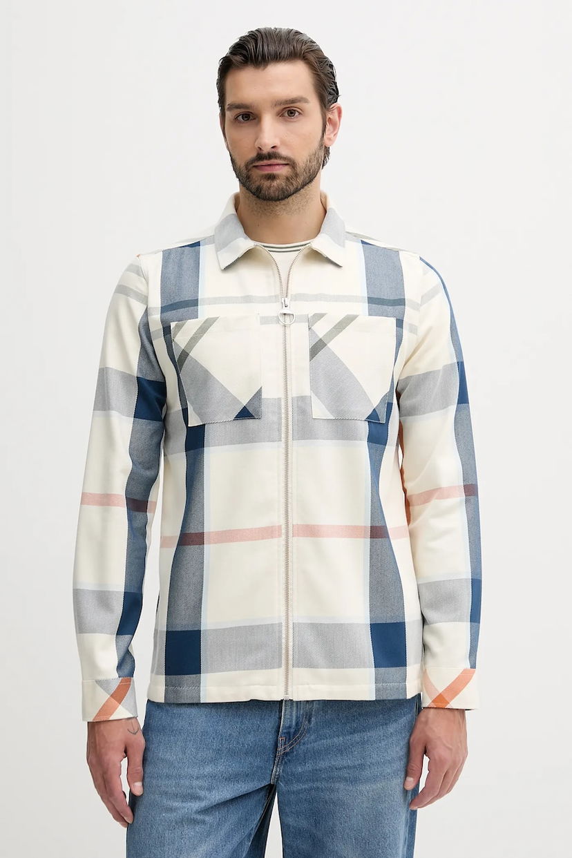 Сорочка Barbour Barbour Ettrick Relaxed Fit Overshirt бежевий | MOS0305