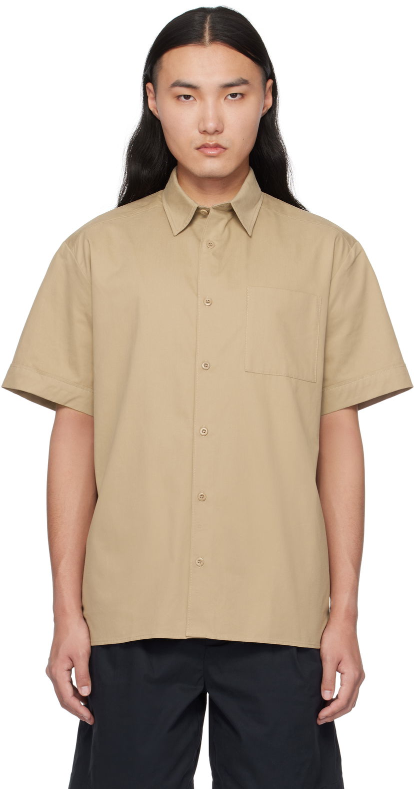 Сорочка A.P.C. Ross Short-Sleeve Shirt бежевий | COGZR-H12541