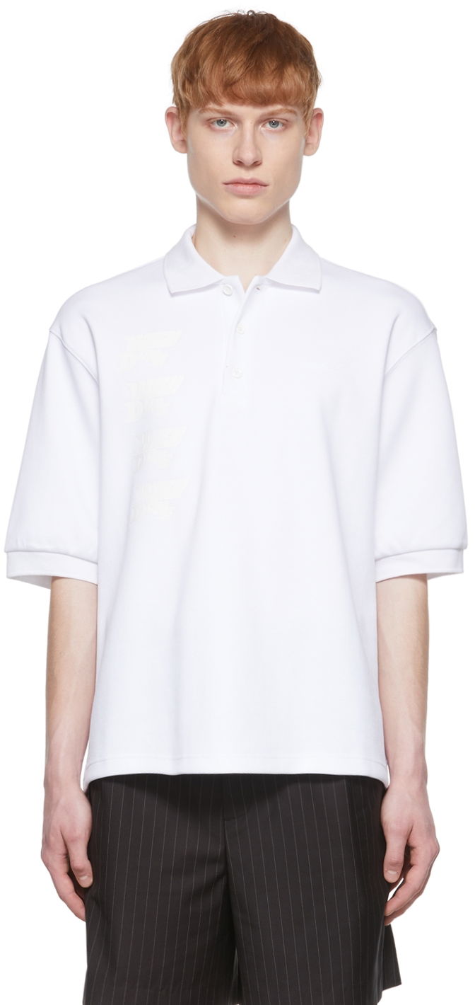 Сорочка поло We11done We11done Cotton Polo Shirt білий | WD-TT1-22-537-U-WH