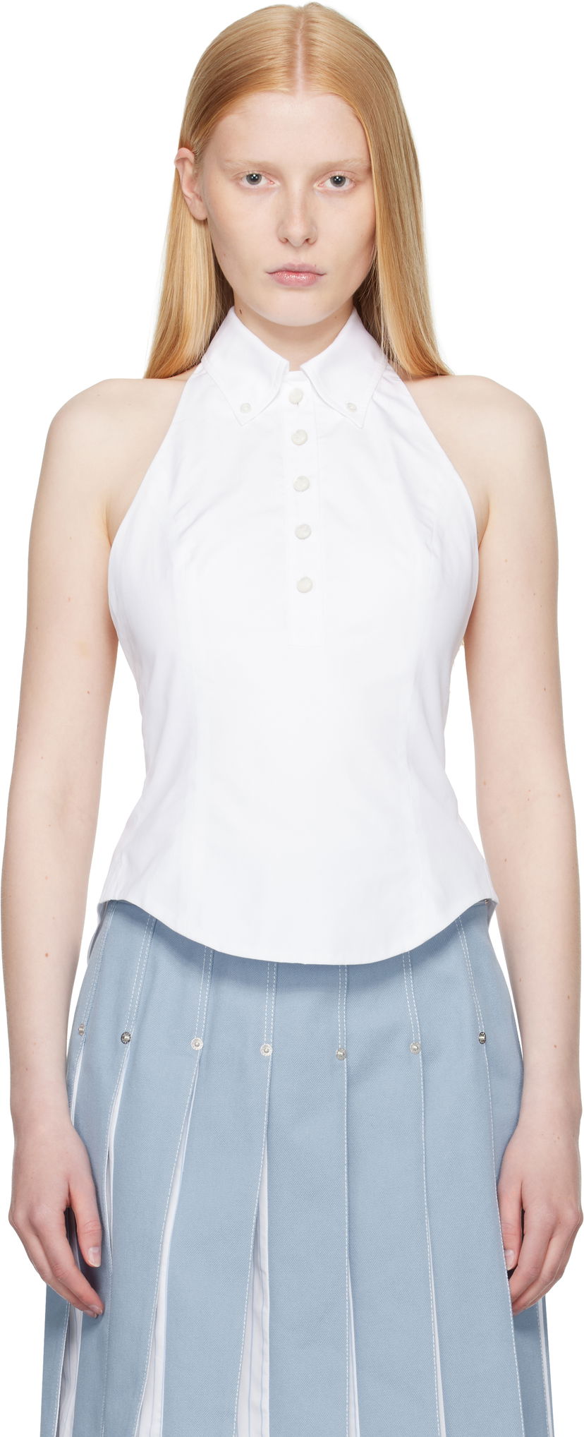 Безрукавка Thom Browne Thom Browne Halter Top білий | FLL201A-03113