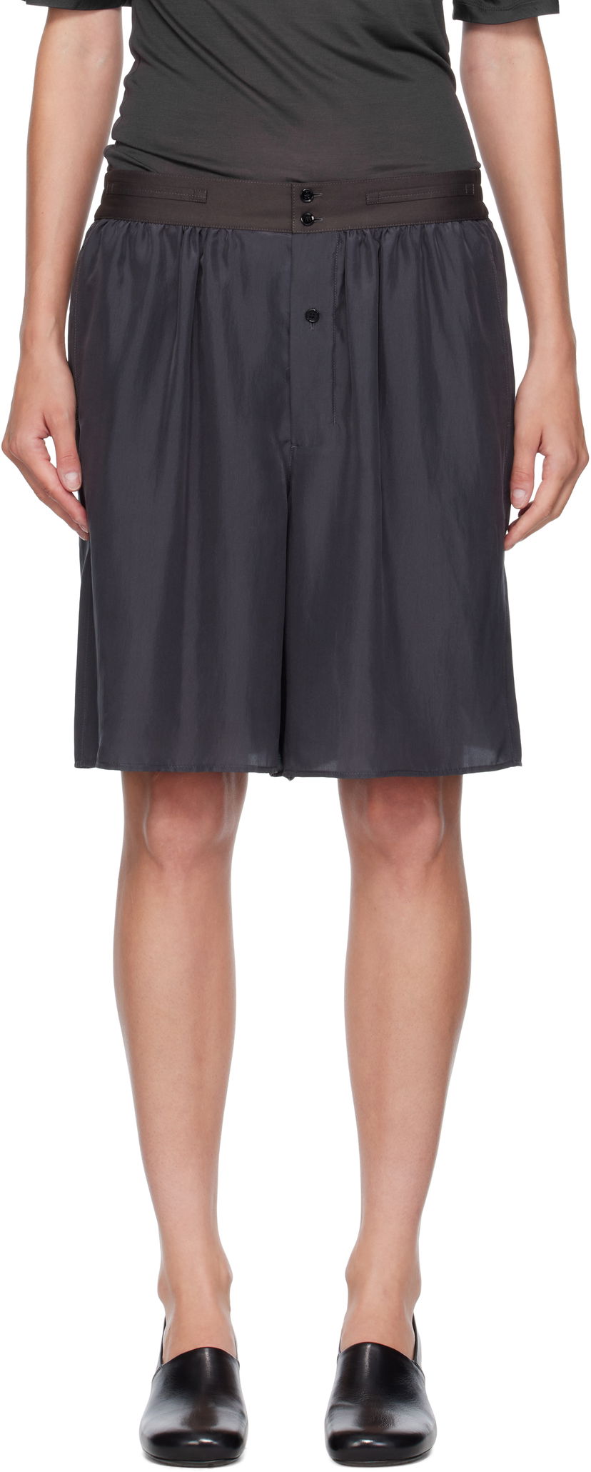 Шорти LEMAIRE Lemaire Soft Shorts Сірий | PA1220 LF1459