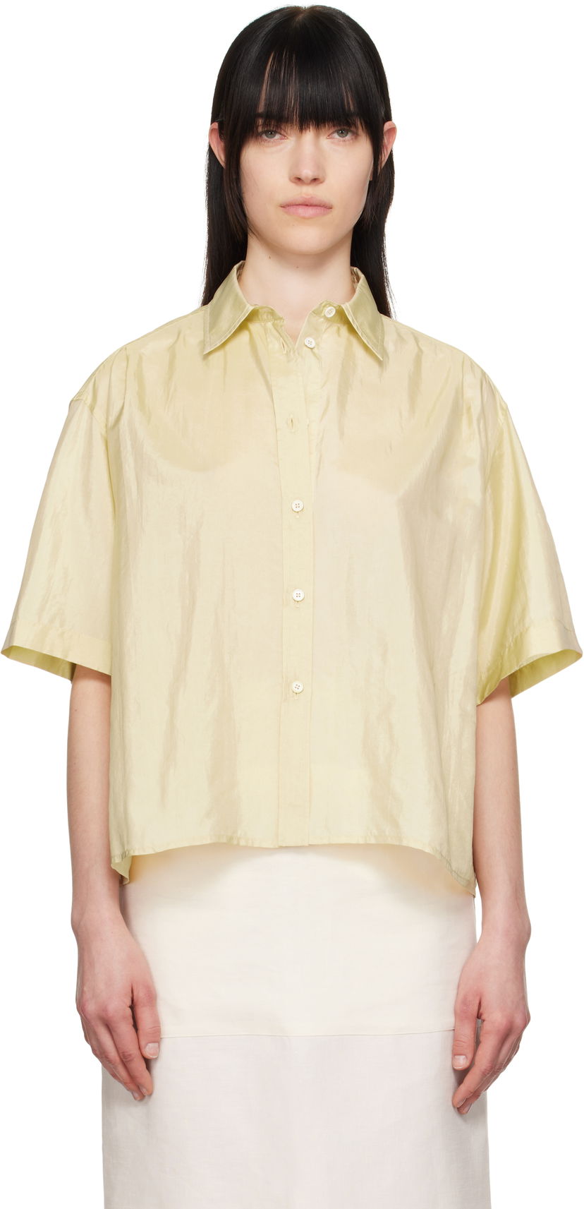 Сорочка Jil Sander Jil Sander Spread Collar Boxy Shirt Жовтий | J40DL0167_J70003