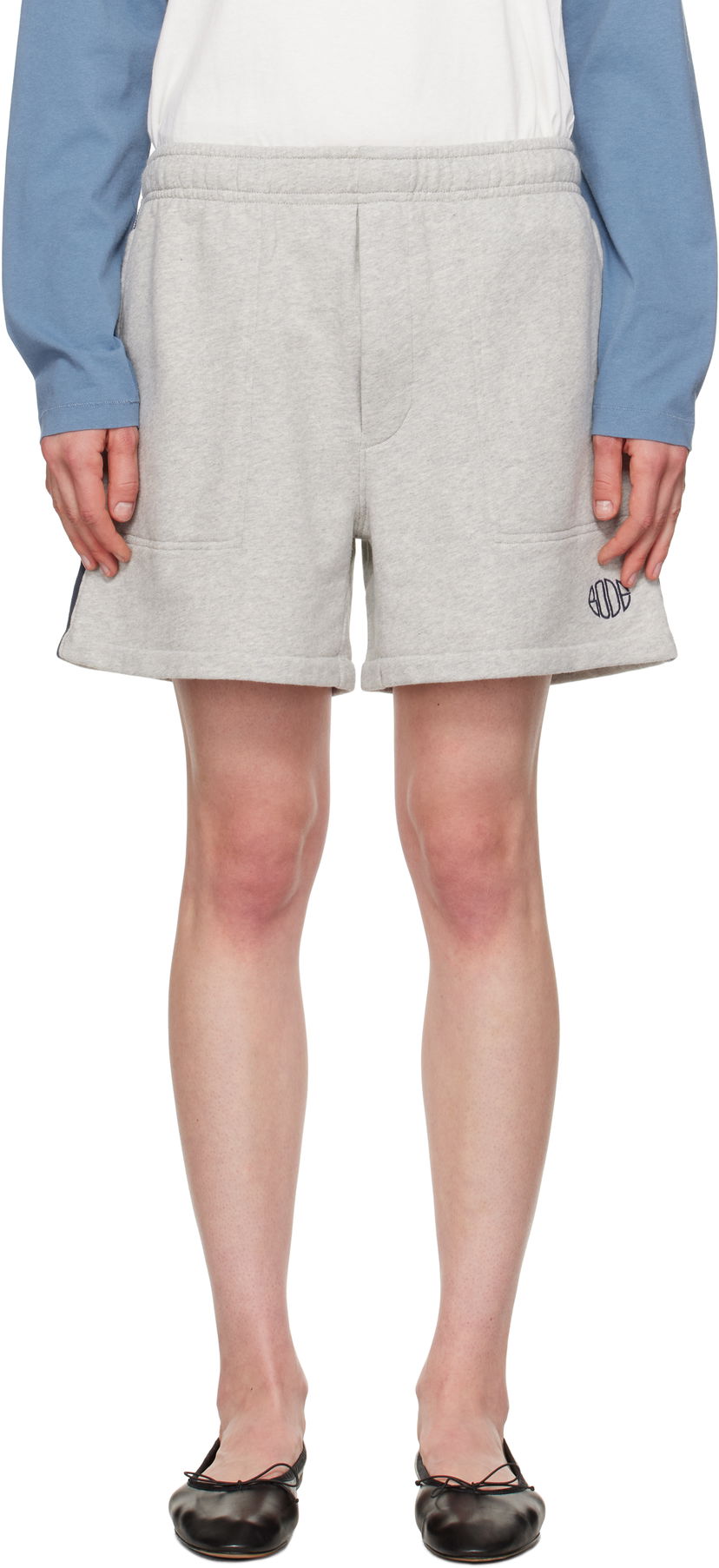 Шорти Bode Bode Crew Sweat Shorts Сірий | MRS25CS023