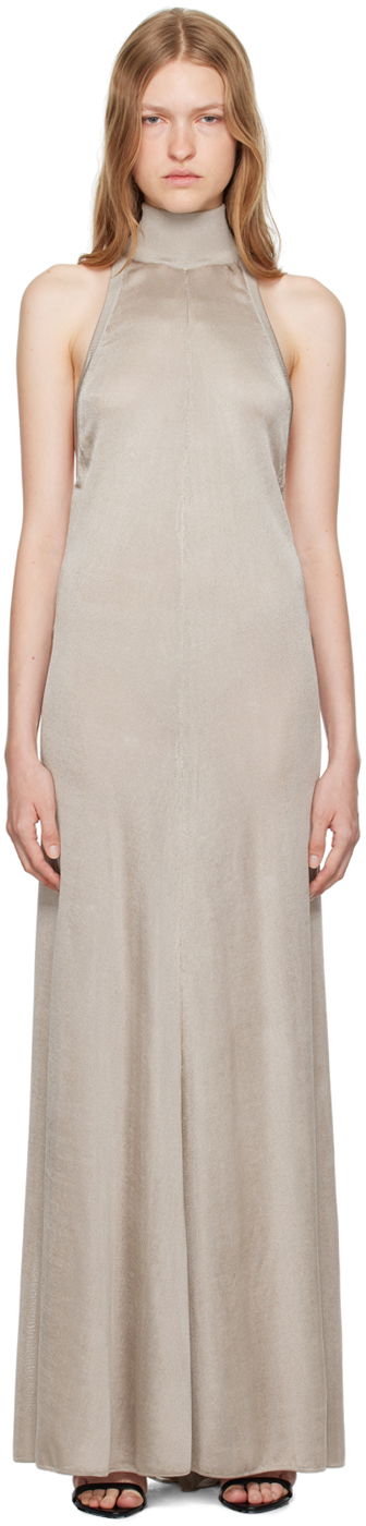 плаття Tom Ford Halterneck Knit Maxi Dress Коричневий | ACK534-YAX770