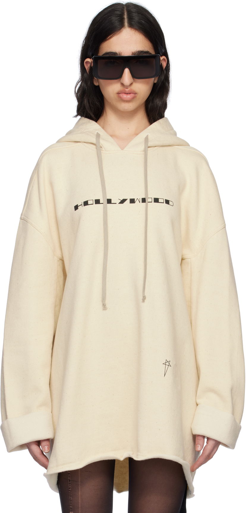 Світшоти Rick Owens Rick Owens DRKSHDW Hollywood Peter Hoodie бежевий | DS01E3231 FNEP5P