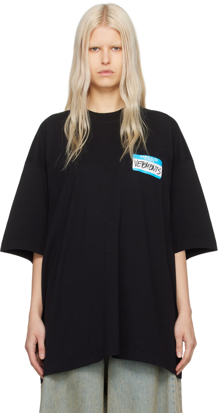 Футболка VETEMENTS 'My Name Is ' T-Shirt чорний | UE64TR130B