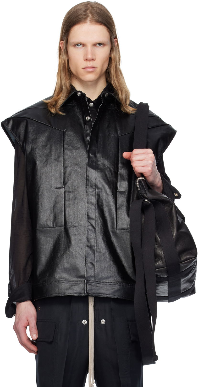 Жилет Rick Owens Rick Owens Sleeveless Jumbo Shirt чорний | RU01E5776 SCT