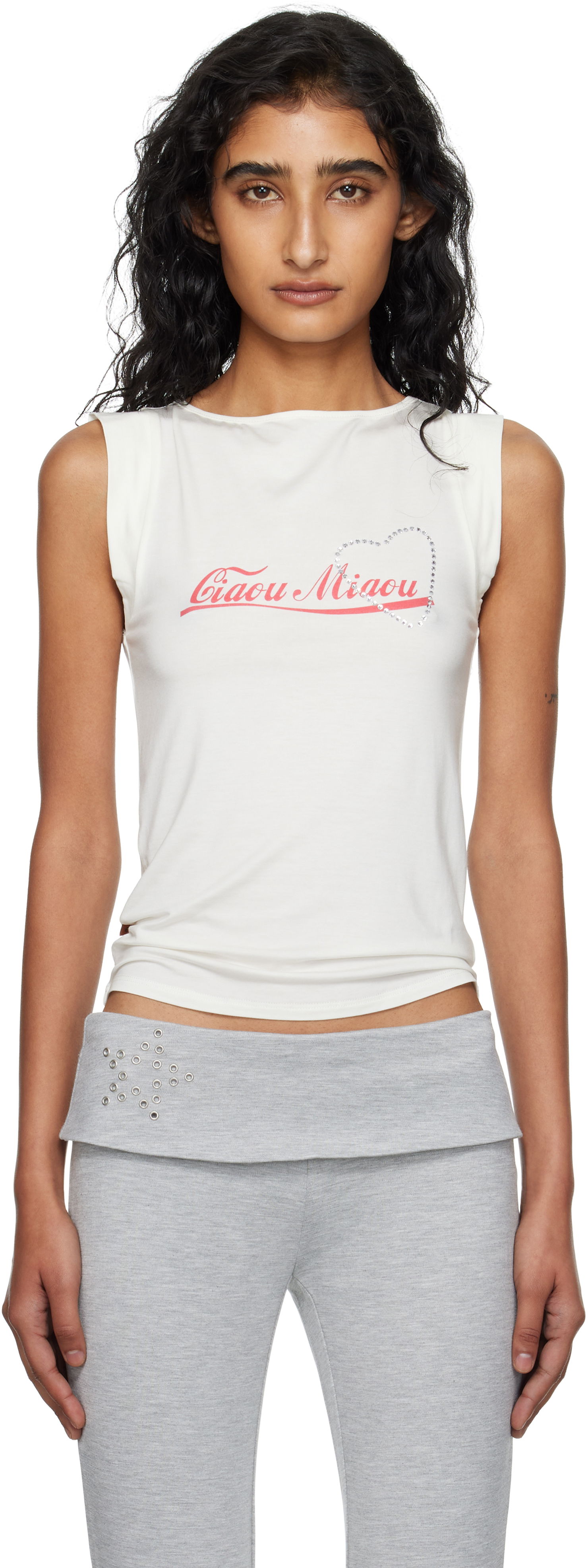 Безрукавка Miaou Miaou Lucia Sleeveless Graphic Tank Top білий | 7197LJBCMI, 0