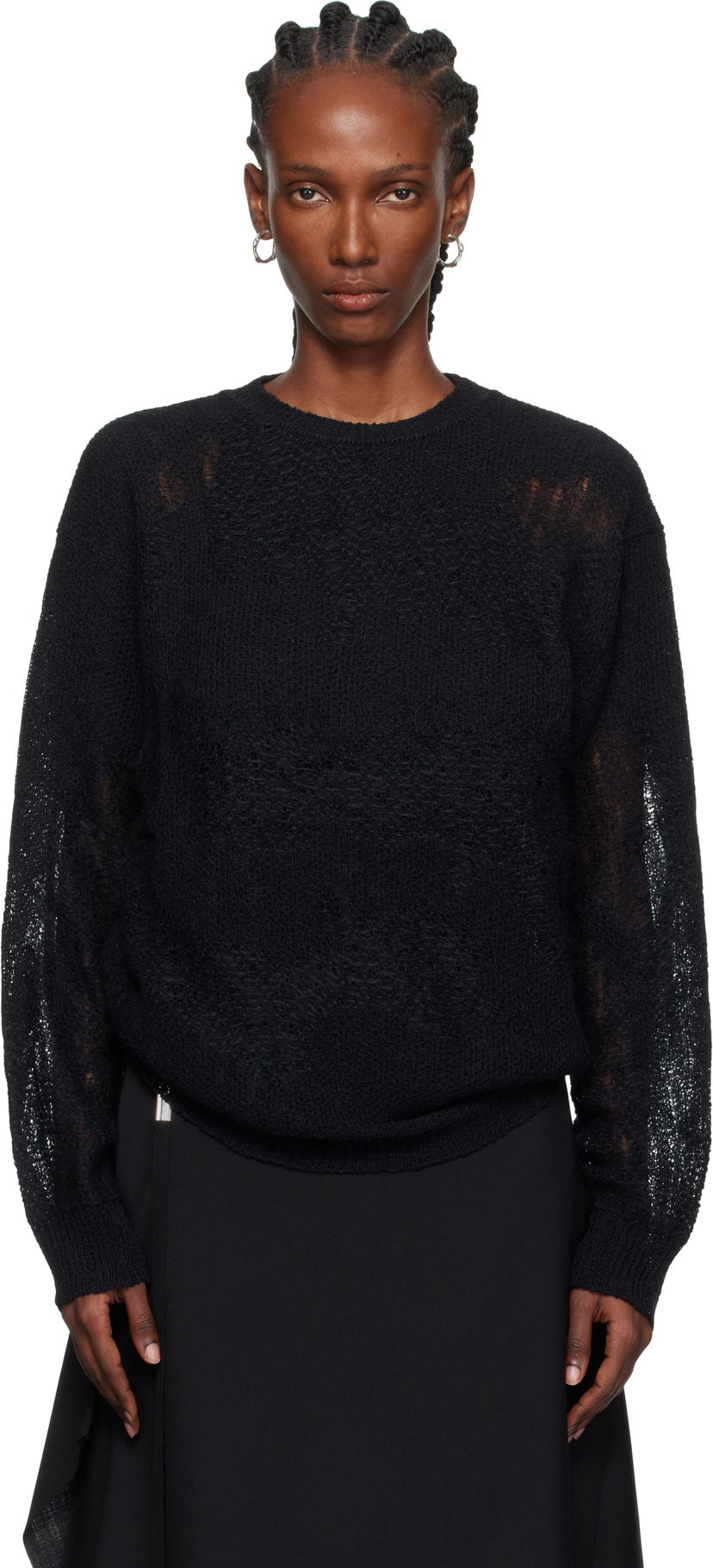 Cветр Ann Demeulemeester Ann Demeulemeester Lalla Oversize Sweater чорний | 2520-W-KN39-KN070-099