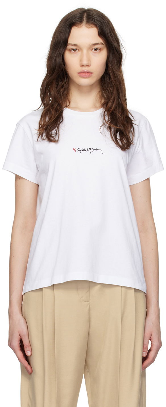 Футболка Stella McCartney Stella McCartney Iconics Love Graphic T-Shirt білий | 6J02733SPY52