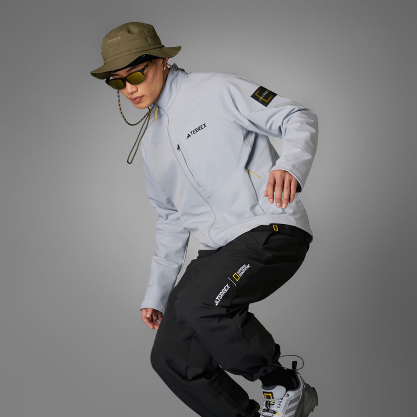 Вітровка adidas Performance National Geographic Softshell Сірий | IX7919