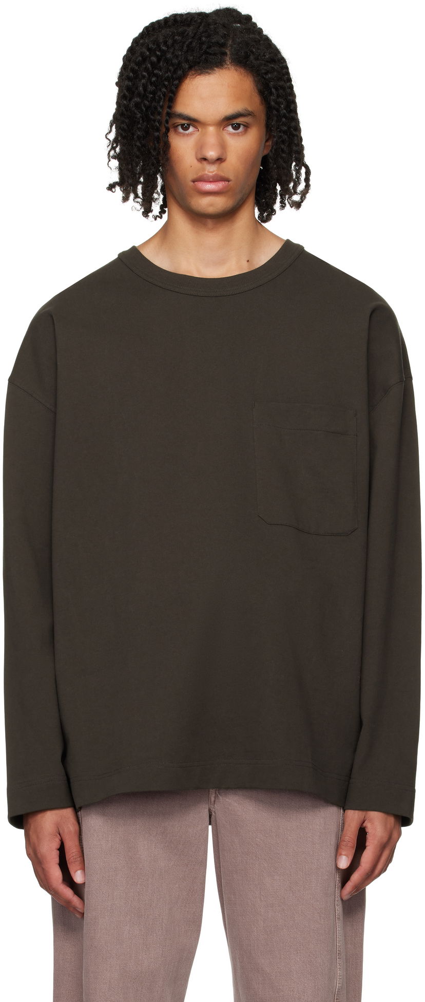 Футболка LEMAIRE Long Sleeve T-Shirt Зелений | TO1289 LJ1022