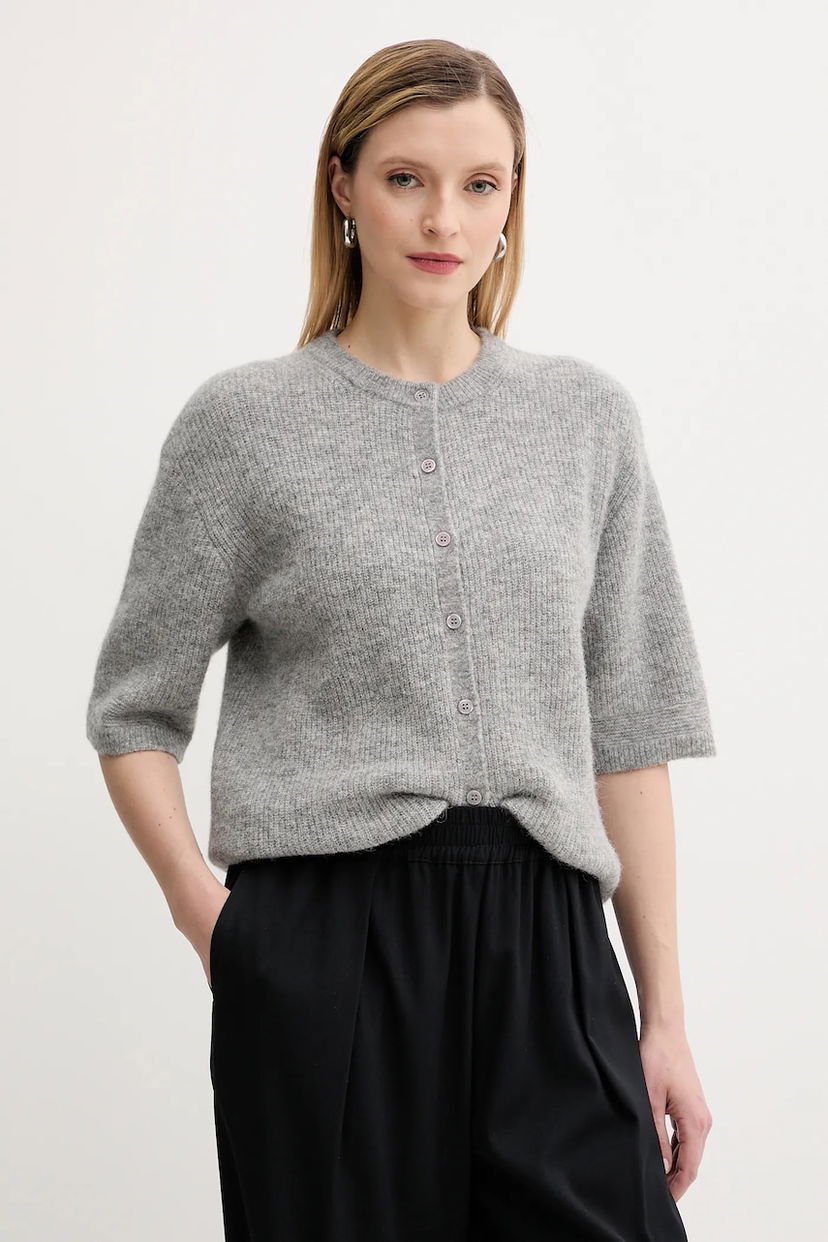 Cветр Samsoe Samsoe Samsoe Samsoe SAANOURA Cardigan Сірий | F25200115