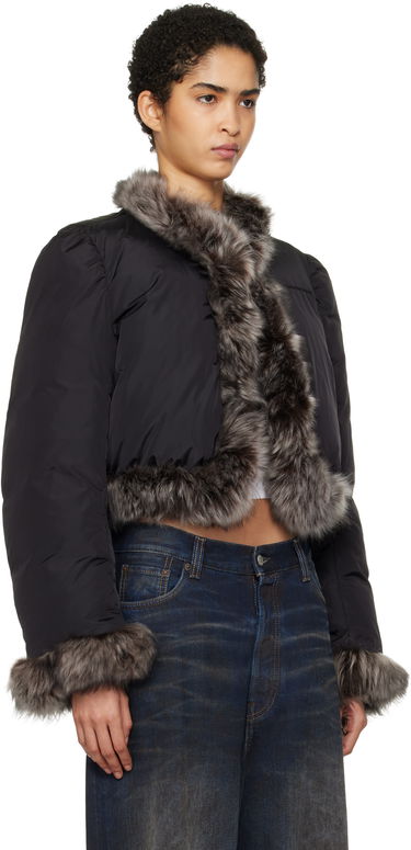 Пуховик Alexander Wang Alexander Wang Fur Trim Down Jacket чорний | 1WC4242573, 1