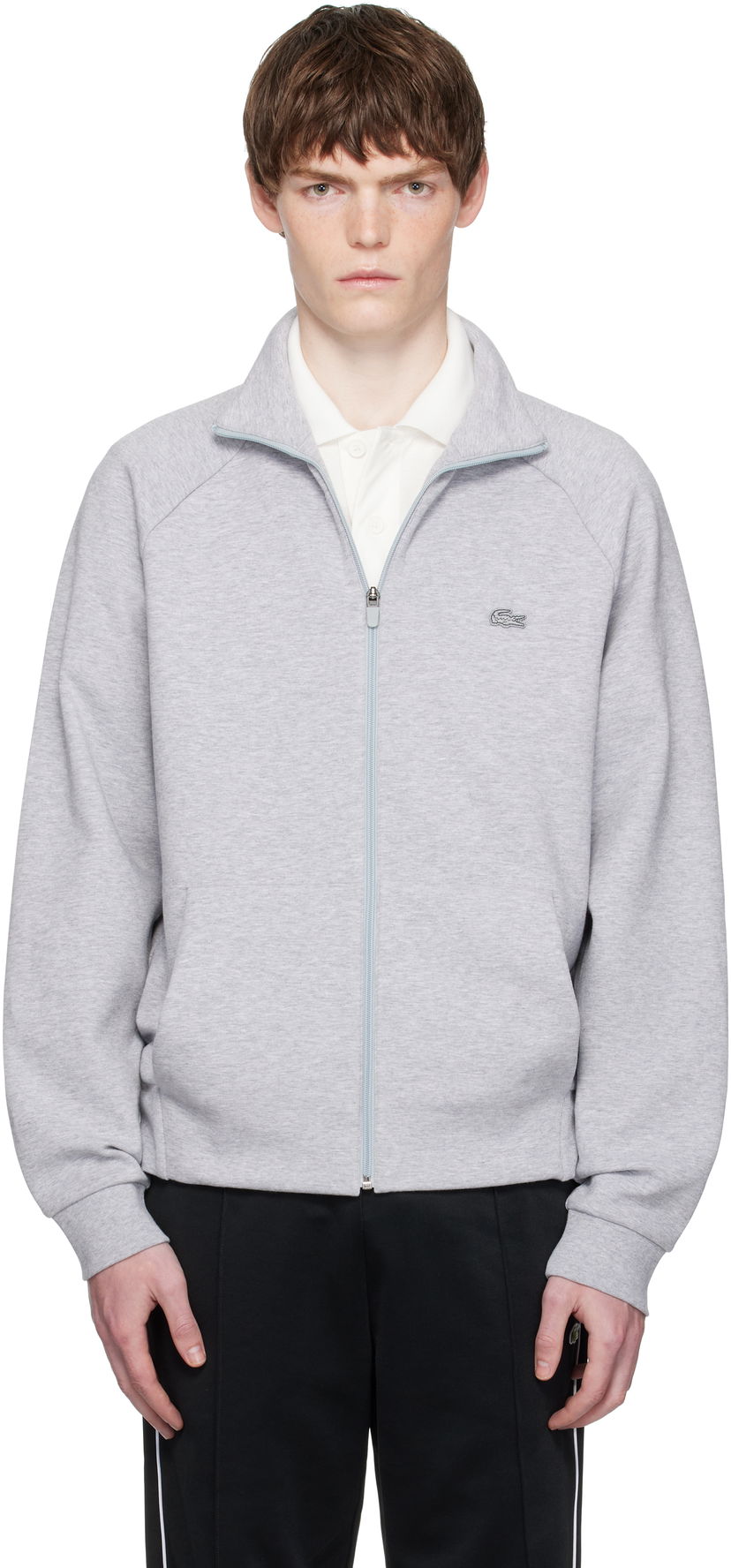 Світшоти Lacoste Lacoste Double Faced Jersey Zip-Up Sweatshirt Сірий | SH9559_CCA