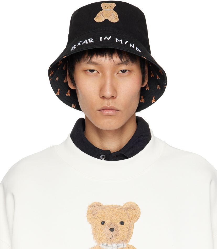 Капелюх Palm Angels Palm Angels 'Bear In Mind' Bucket Hat чорний | PMLA039S25FAB0031060