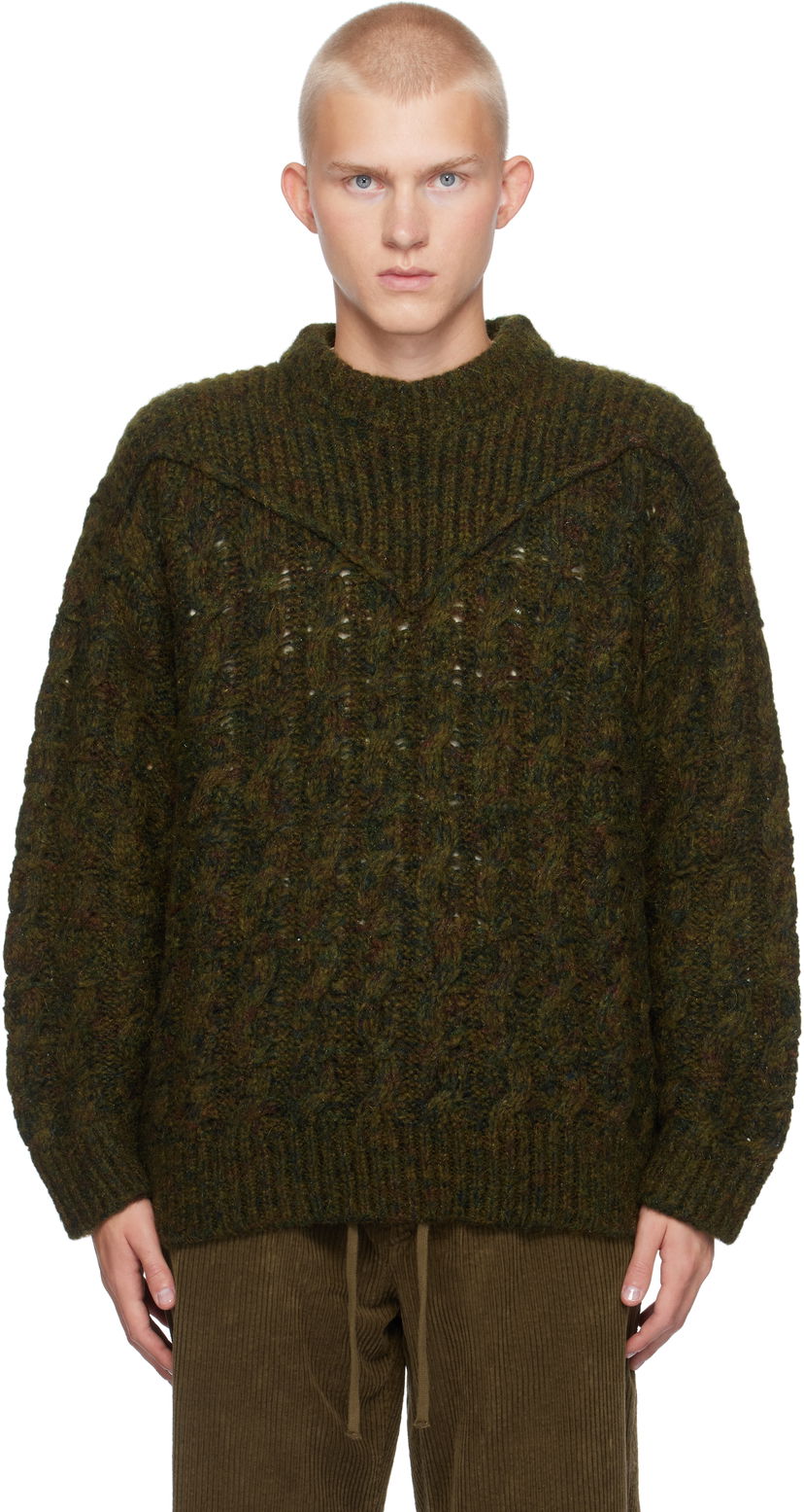 Cветр ISABEL MARANT Isabel Marant Helios Knit Sweater Зелений | PU0601HA-B4L03H