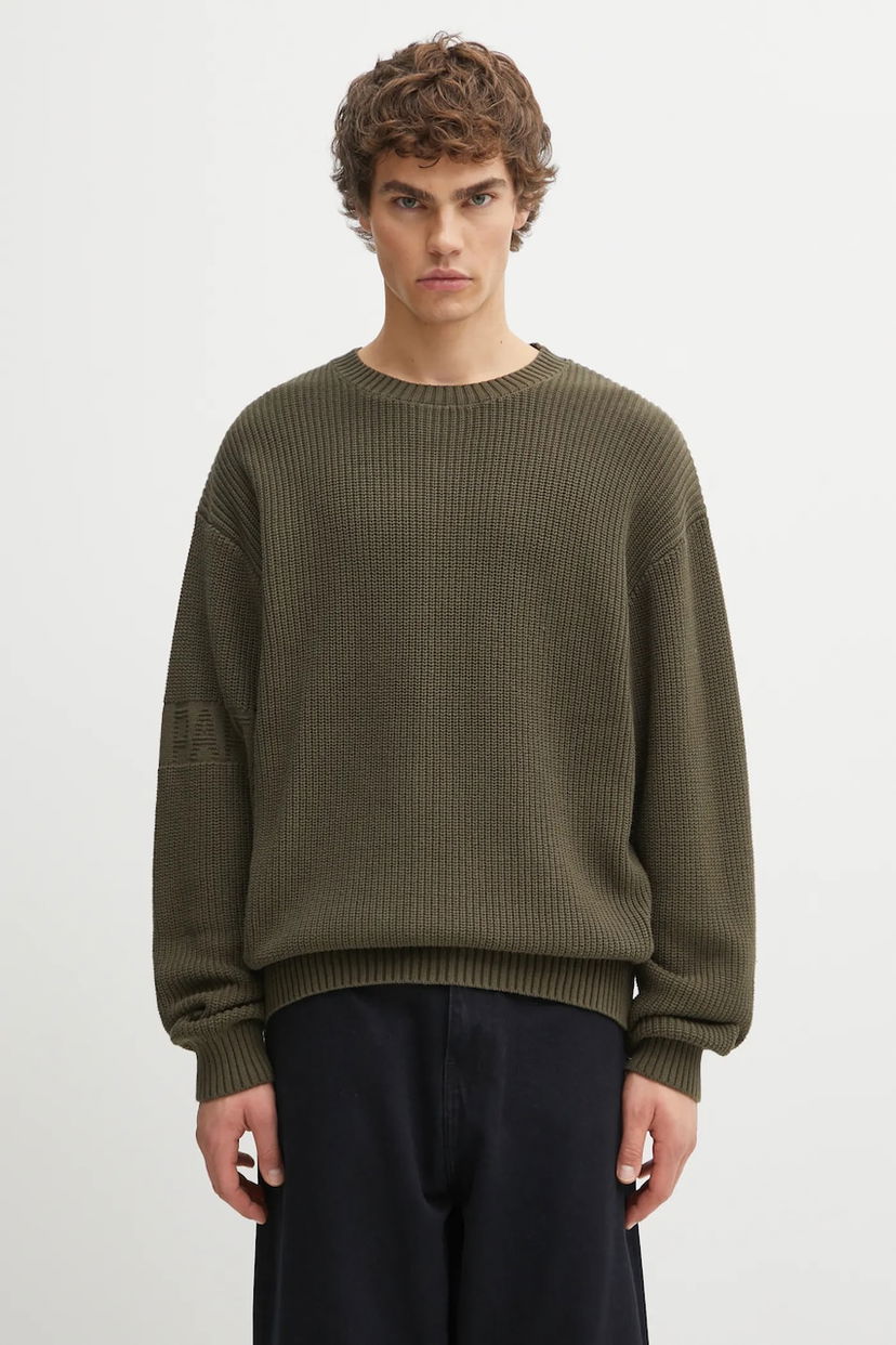 Cветр DAILY PAPER Ribbed Crew Neck Sweater Band Knit Зелений | 2522025