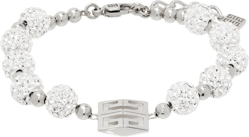 Браслет Givenchy Crystal Embellished 4G Logo Charm Bracelet Металік | BF20HPF05M040