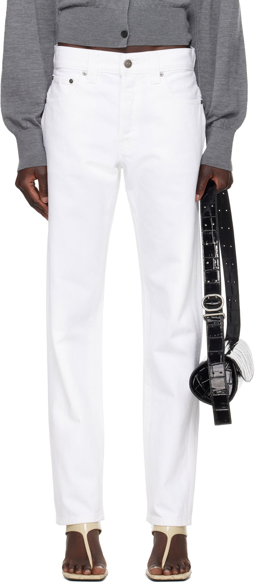 Джинси Khaite KHAITE Callum Jeans білий | 1166913100