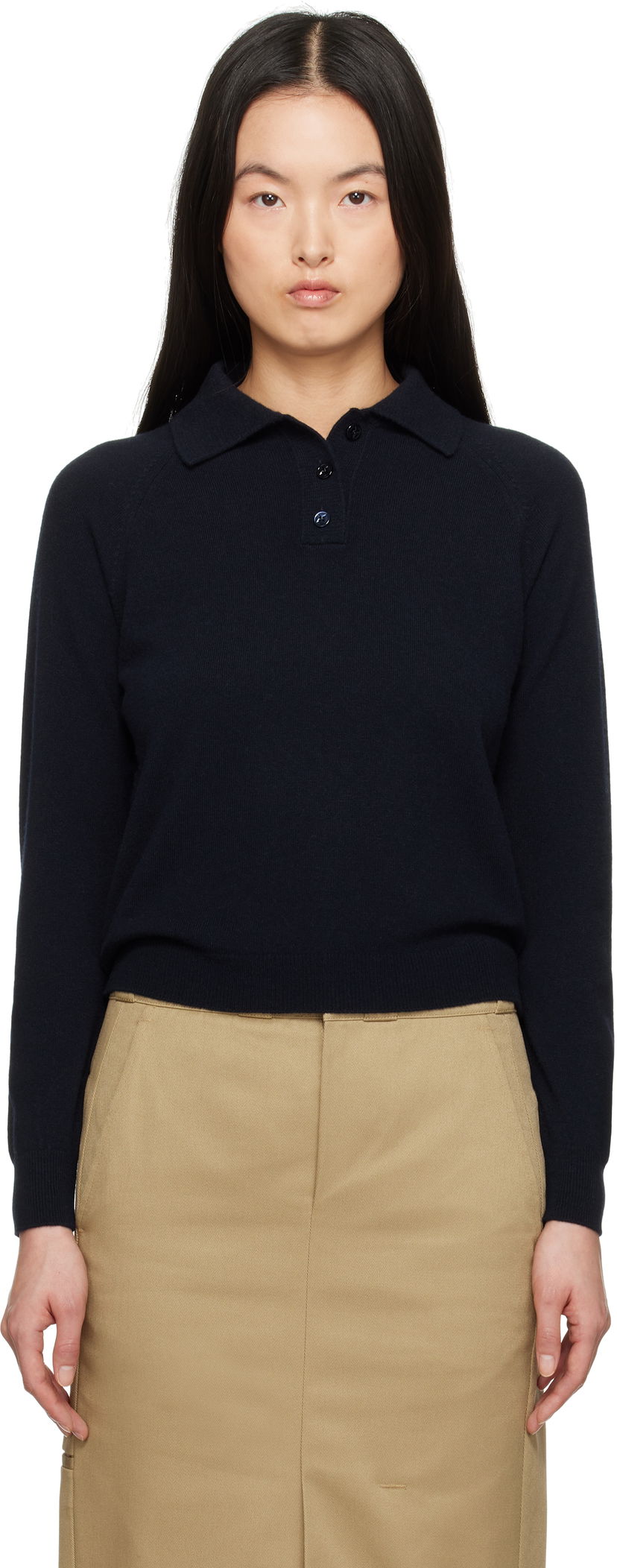 Cветр Maison Margiela Maison Margiela Wool Polo Shirt темно-синій | S51GL0053 M13090