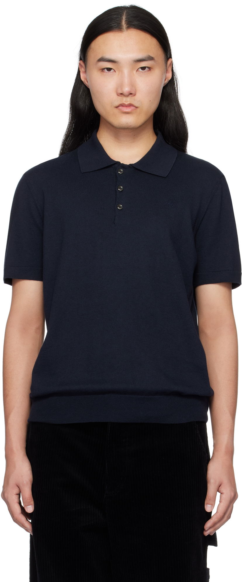 Сорочка поло A.P.C. A.P.C. Grégoire Polo Shirt темно-синій | COHFS-H23303