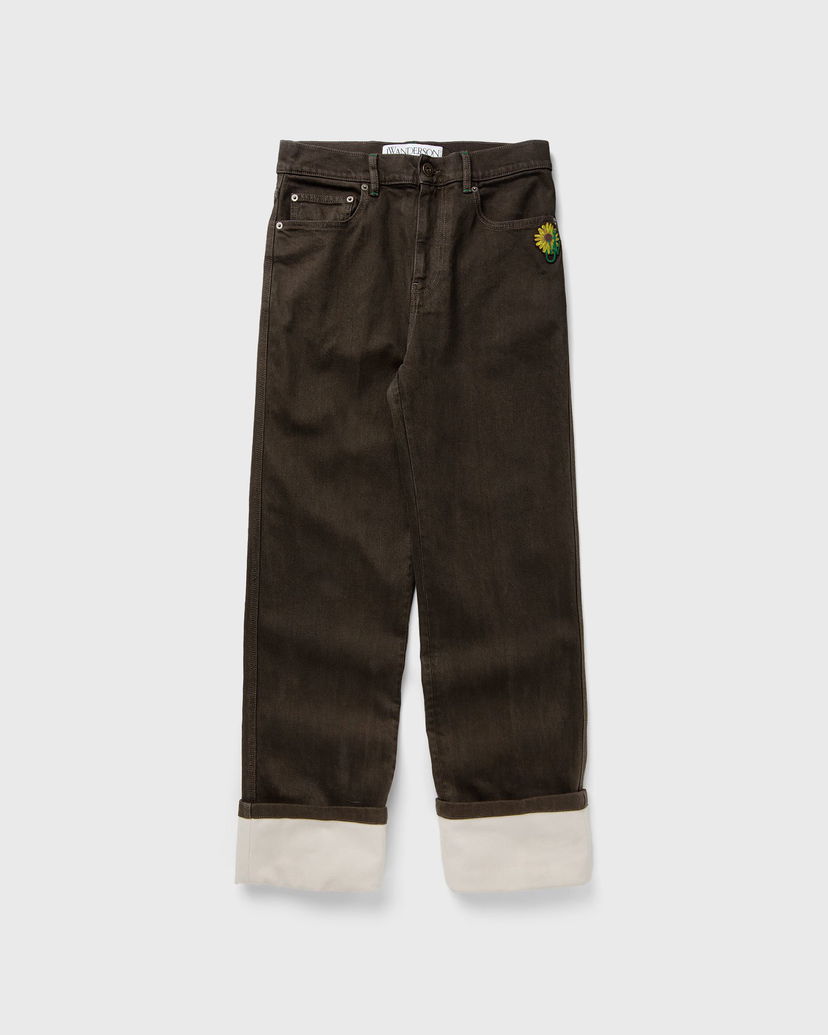Джинси JW Anderson CONTRAST TURN UP JEANS Jeans Коричневий | DT0100-PG1673-958