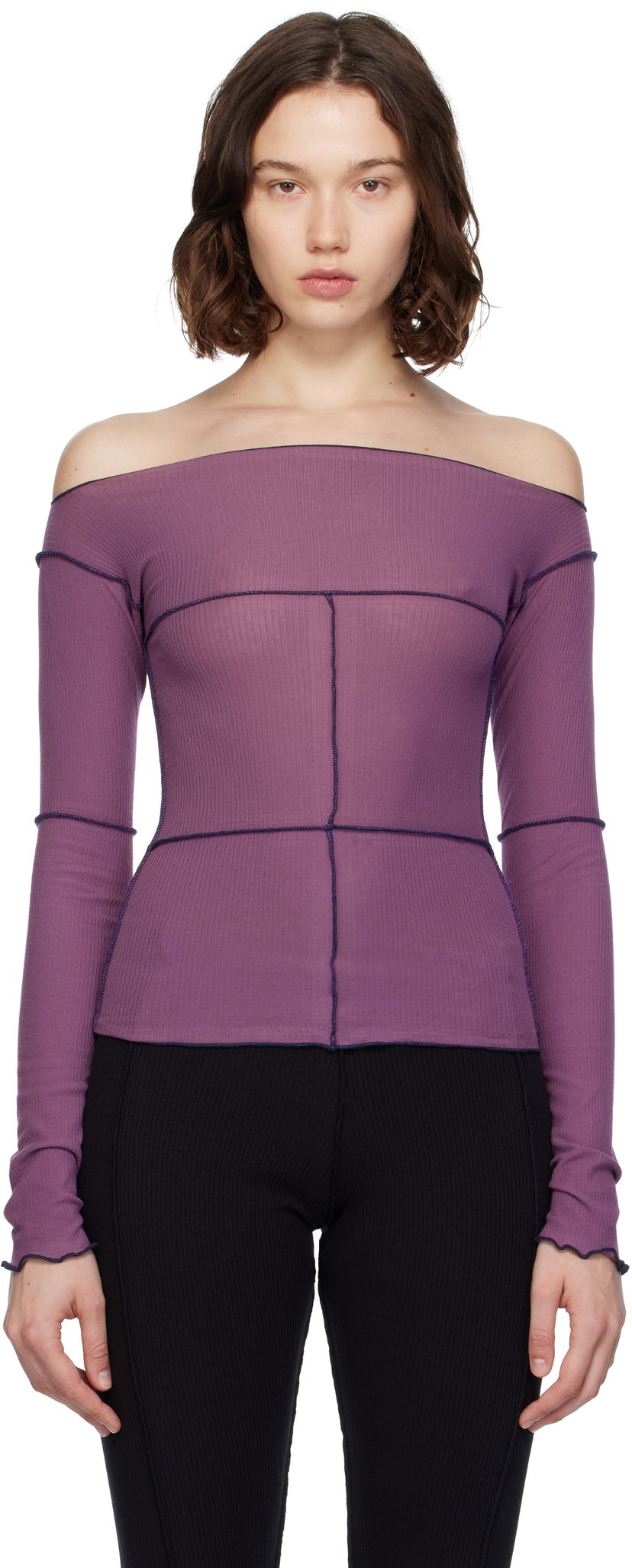 Безрукавка Baserange Baserange Cinder Off-the-Shoulder Top Фіолетовий | TTCL-CR-AU25