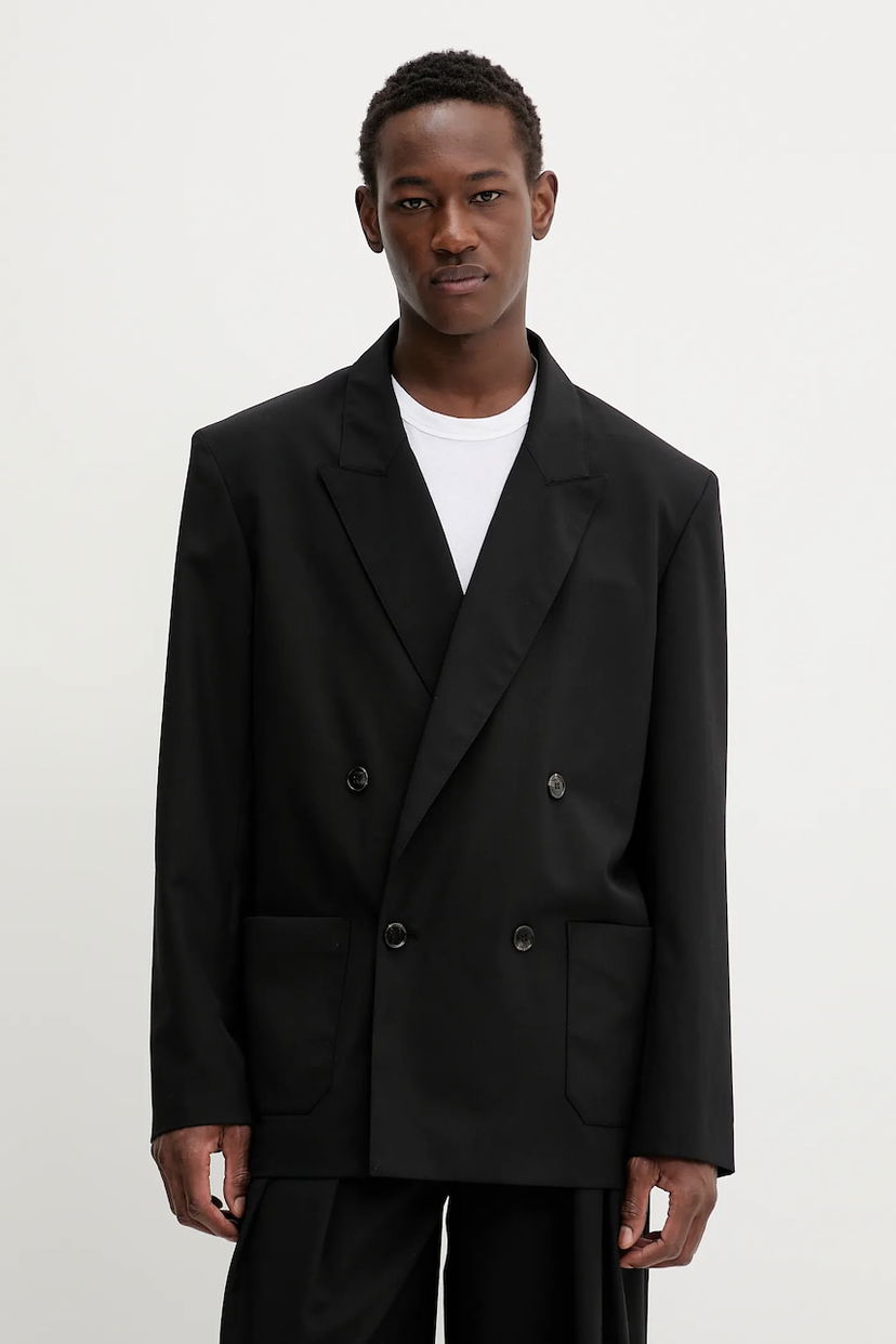 Куртка Nanushka Nanushka Derik Double-Breasted Blazer чорний | NM25SSOW12599