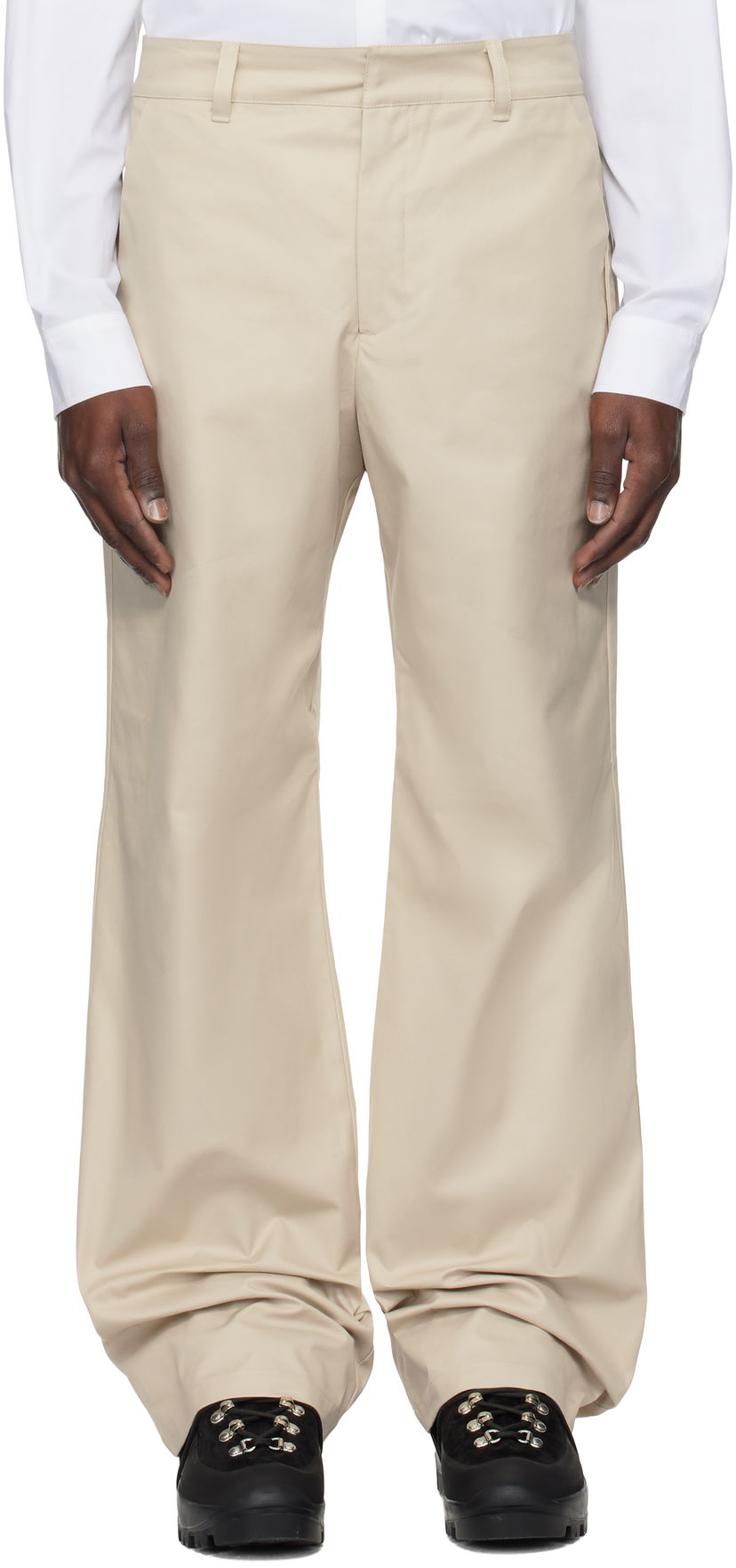 Штани HELIOT EMIL Heliot Emil Igneous Wide-Leg Trousers бежевий | PRESS25_M_10_185_ST18