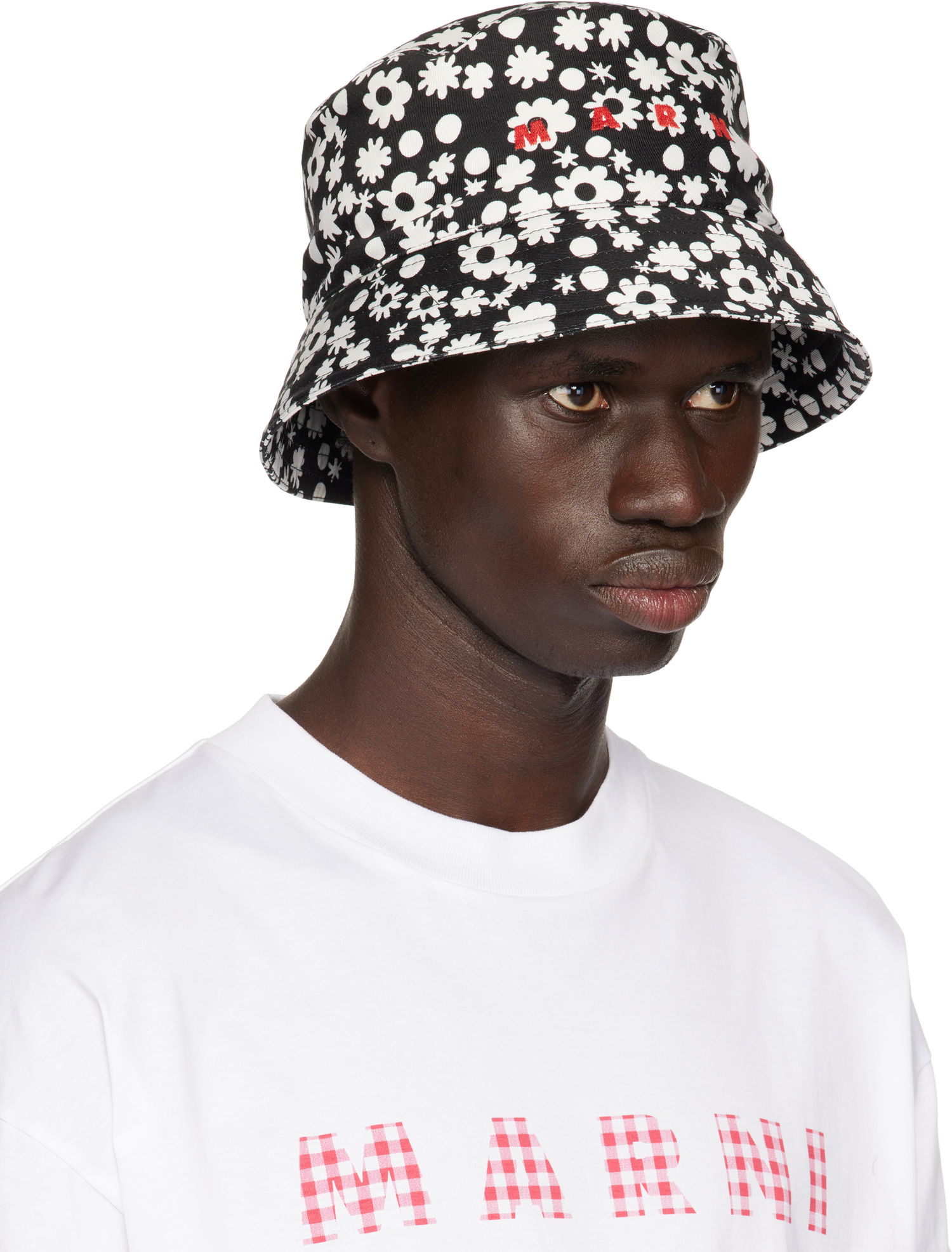Капелюх Marni Marni Pop Fields Bucket Hat чорний | CLZC0110PS UAC016, 1