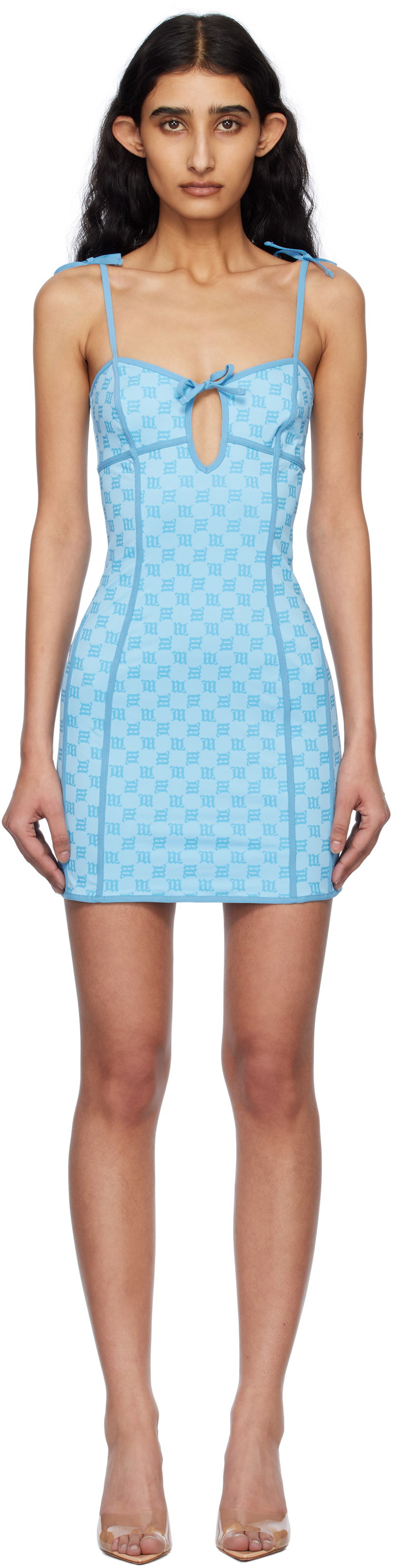 плаття MISBHV MISBHV Monogram Coquette Mini Dress Синій | 250W806
