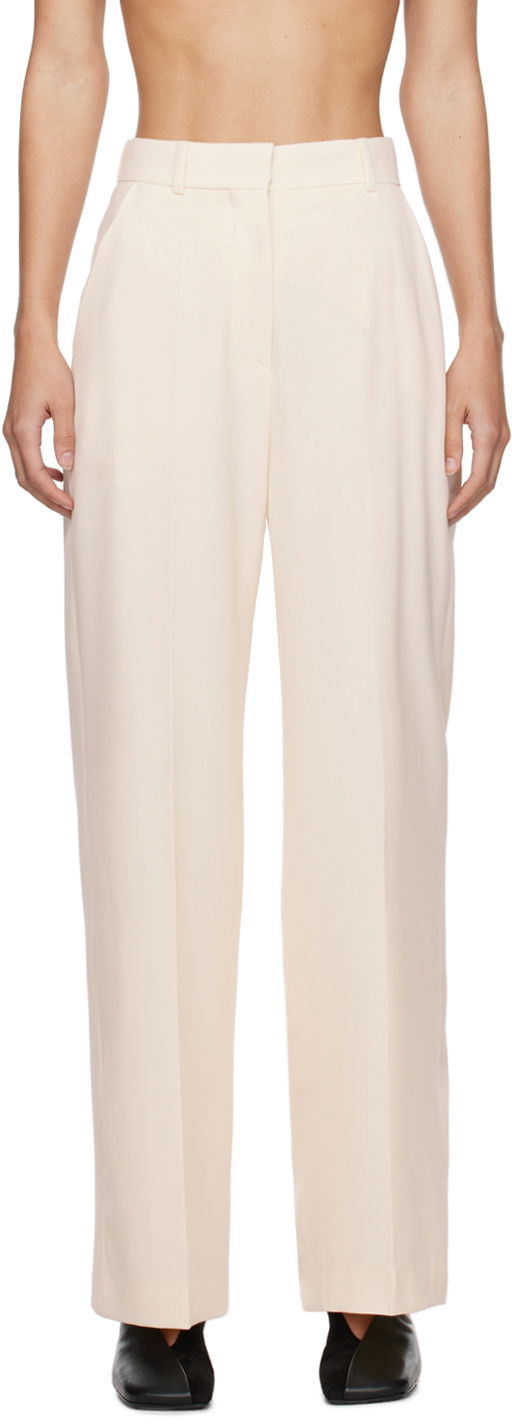 Штани Nanushka Lanai Trousers білий | NW24RSPA01471