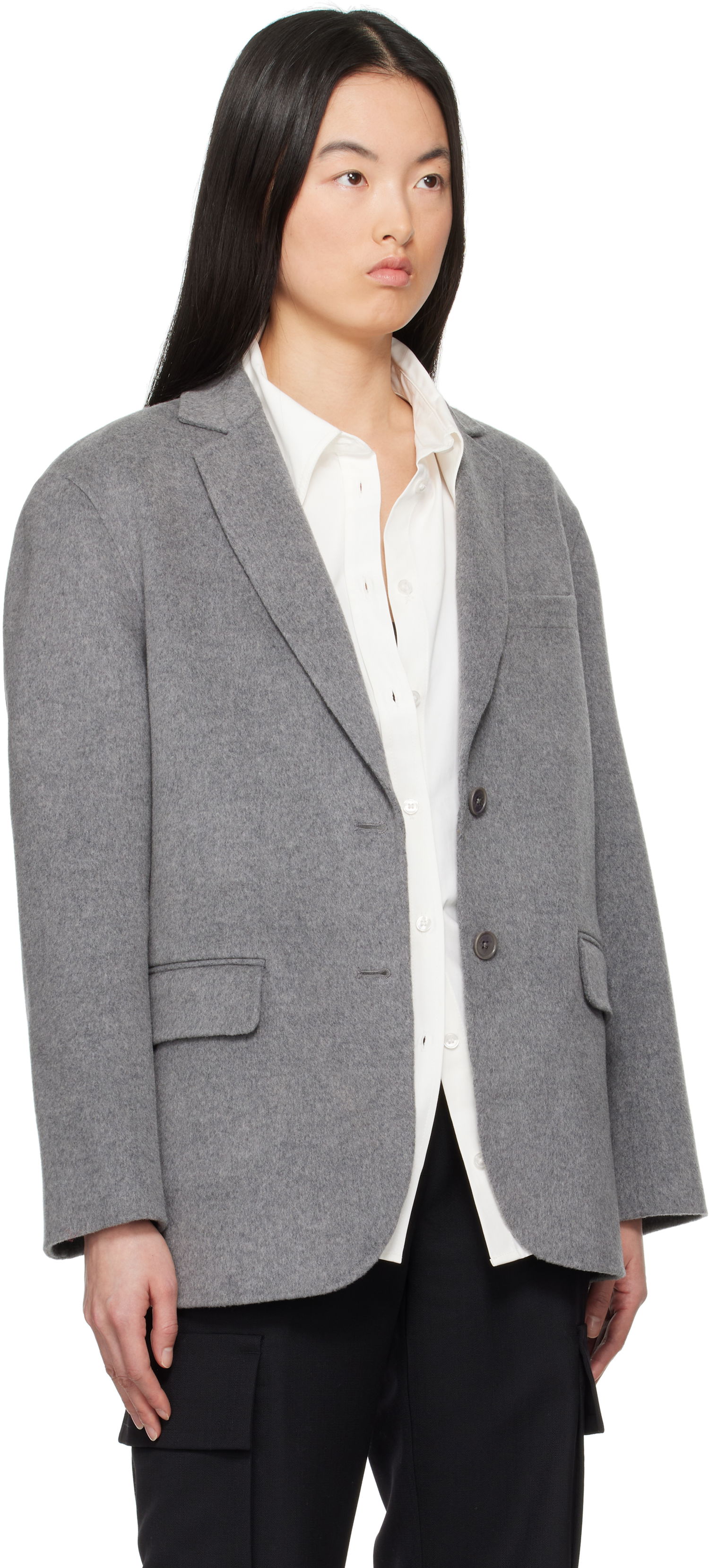 Пальто Anine Bing Anine Bing Quinn Blazer Сірий | A-01-10719-GRM5, 1