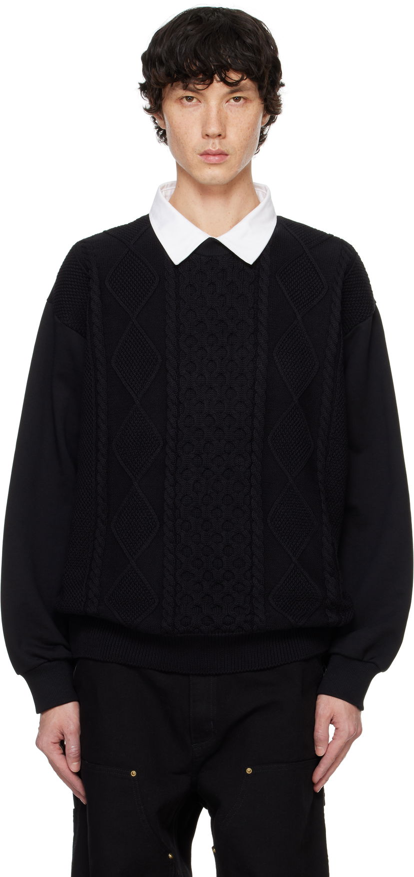 Cветр Carhartt WIP Black Knit Tridon Sweater чорний | I034033