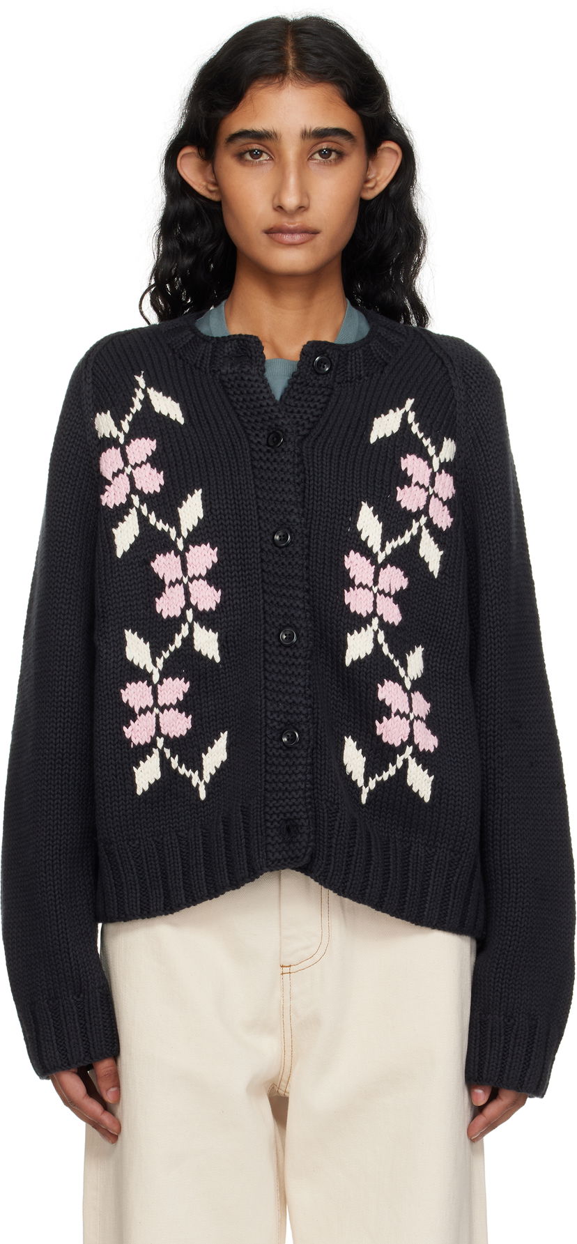 Cветр YMC YMC Atomic Knit Cardigan чорний | Q8YME