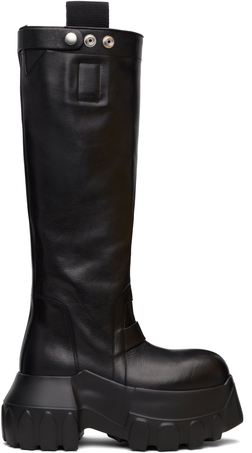 Кросівки та взуття Rick Owens Rick Owens Concordians Mega Tractor Tall Boots чорний | RU02E1870 LGE