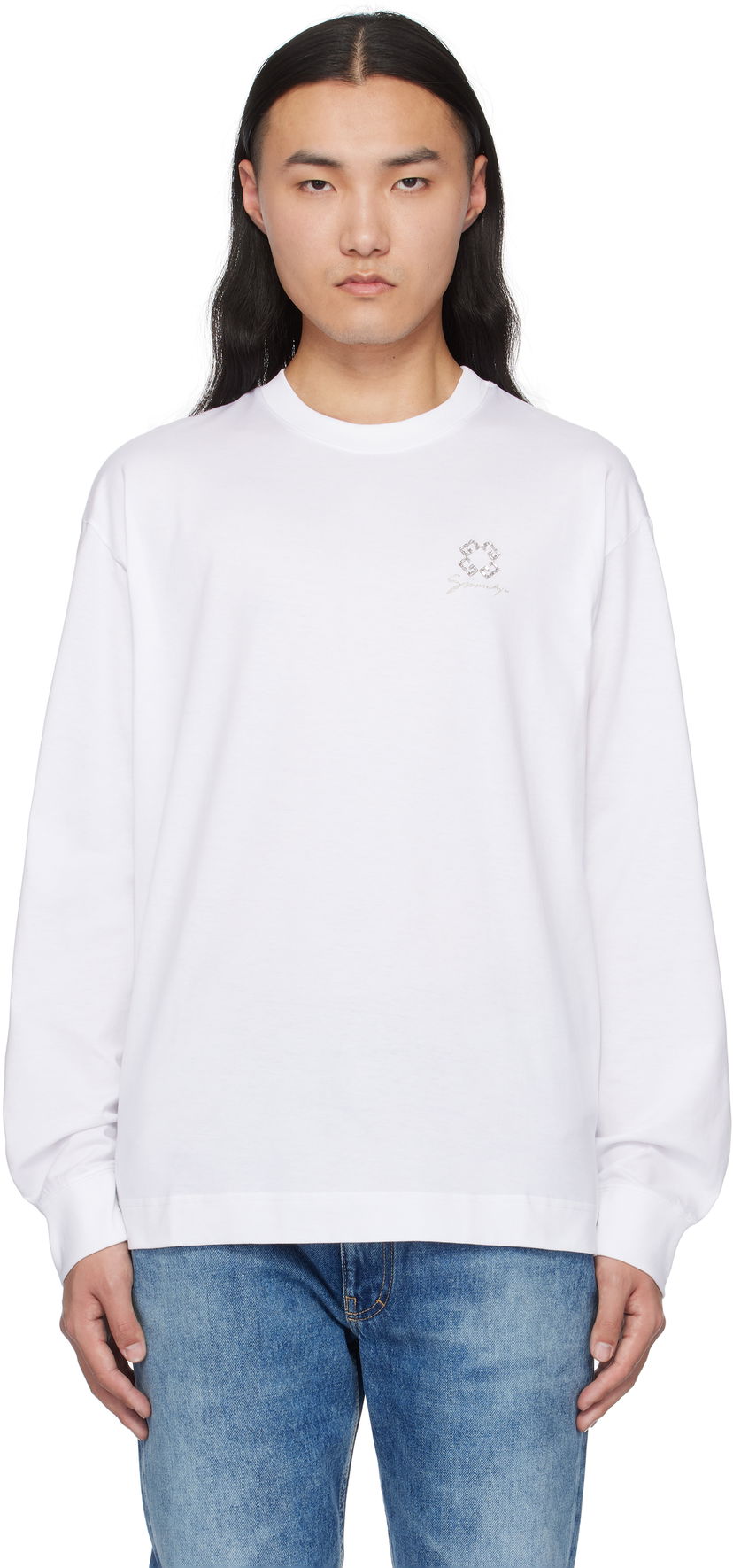 Футболка Givenchy Crystals 4G T-Shirt білий | BM71MH3YPP100