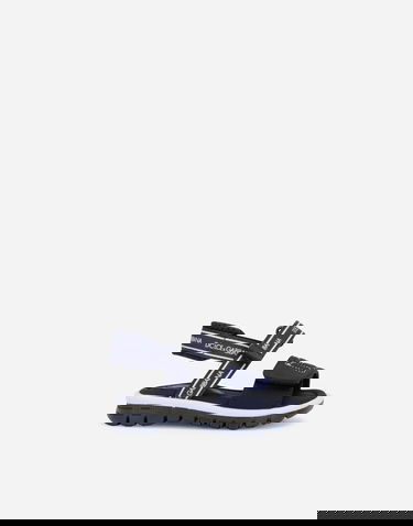 Кросівки та взуття Dolce & Gabbana Technical Fabric Sandals With DG Logo For First Steps темно-синій | DL0068AY2338D600, 0