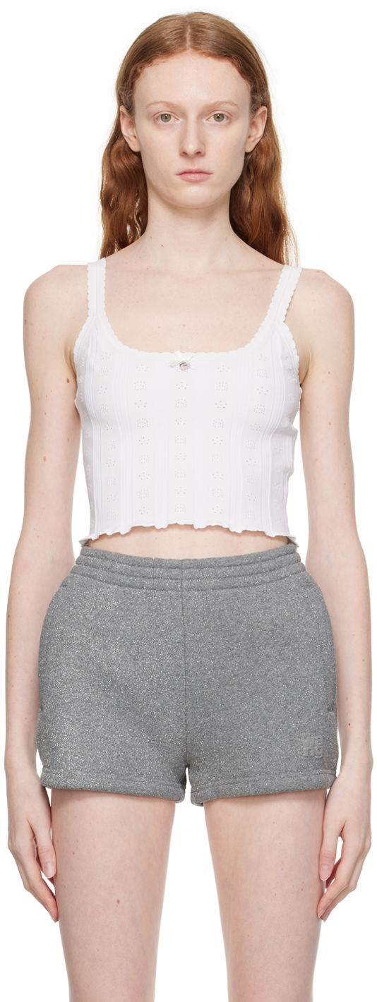 Безрукавка Alexander Wang White Hardware Tank Top білий | 4KC3231023